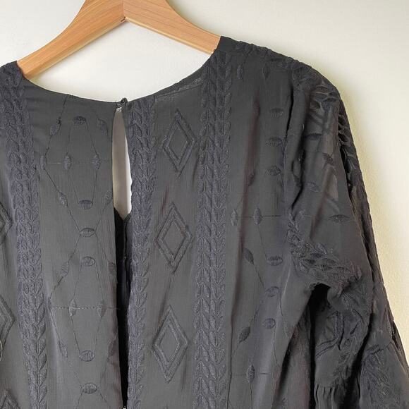 ASTR The Label Embroidered Mini Dress in Black - Size Med - Picture 7 of 7